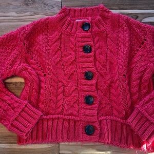 Urban outfitters cable sweater cardigan with oversized buttons P2P 22” L17” XS